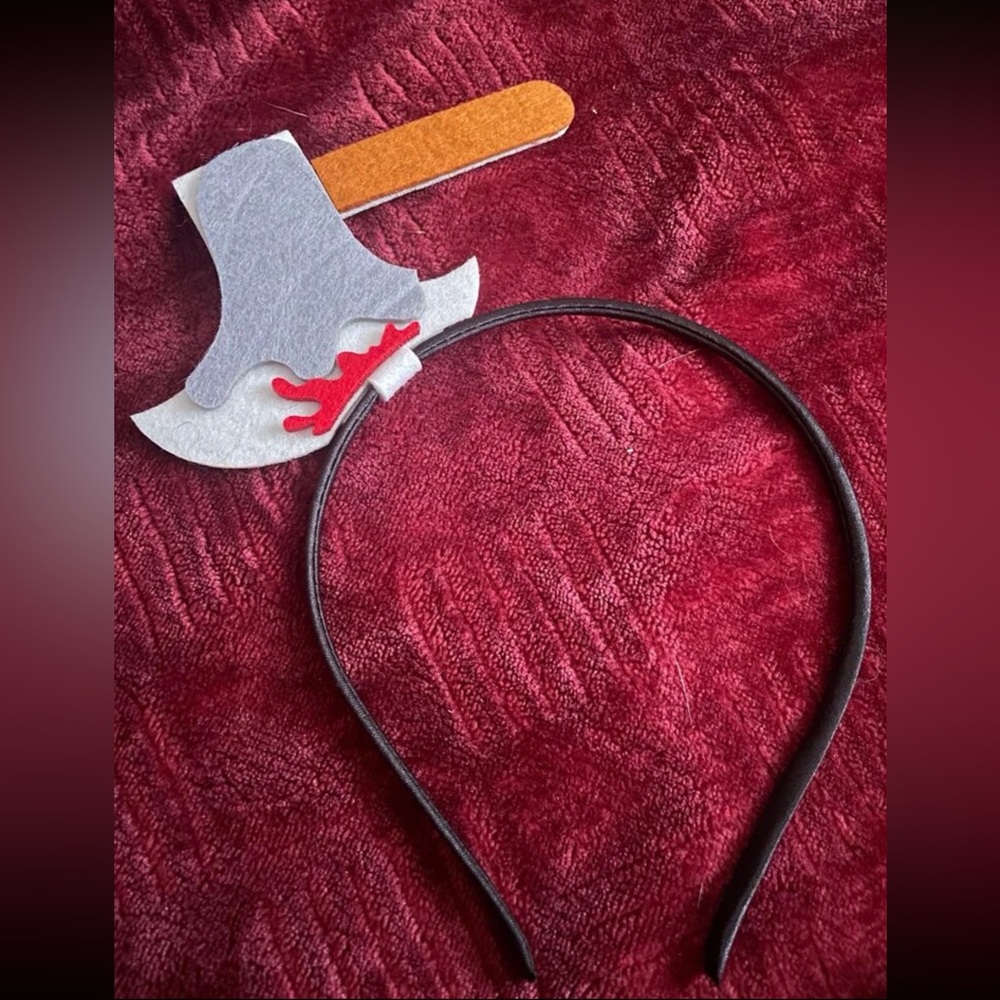 🪓 Axe In Head Look Headband Headdress 🪓